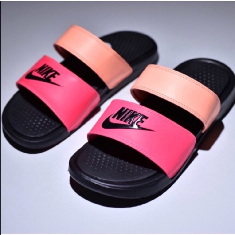 NWT Nike Benassi Duo Ultra Slide Sunset Glow RoseW - Picture 3 of 8